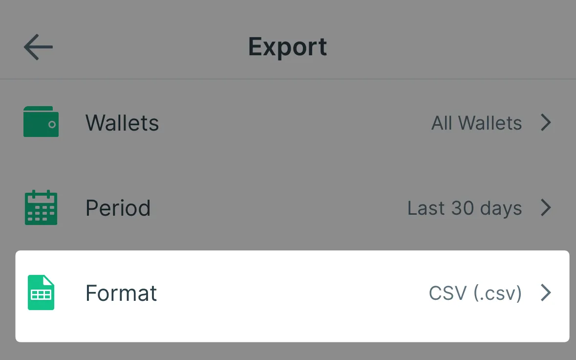 Перейдіть у розділ Export